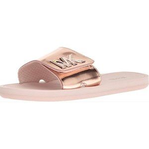 Michael Kors Poll Slide Sandals Rose Gold SIZE 8 MEDIUM